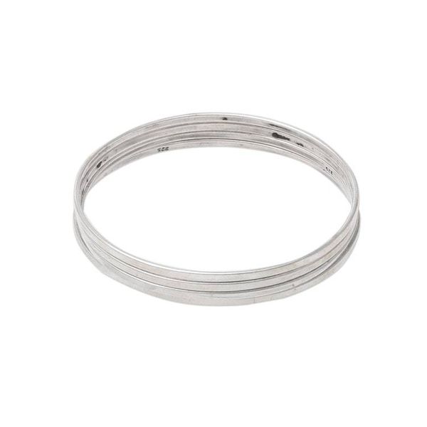 Alternate image for Set of Four Sterling Silver Bangle Bracelets from India Fascinating Connection