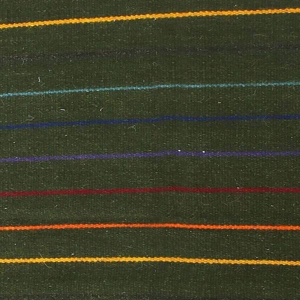 Alternate image for Multicolored Striped Wool Area Rug 3x5 from India Green Candy Stripe