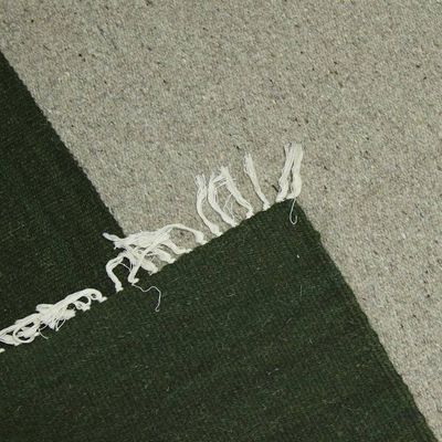 Alternate image for Handwoven Wool Area Rug in Moss and Ivory 3x5 from India Mossy Shore