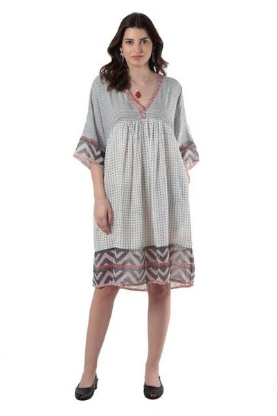 Alternate image for Empire Waist Viscose Dress Mumbai Joy