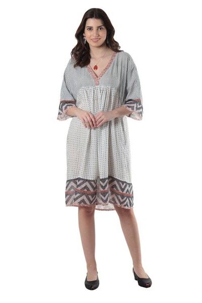 Alternate image for Empire Waist Viscose Dress Mumbai Joy