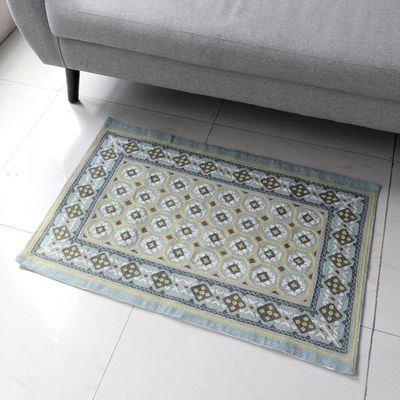 Alternate image for Chain-Stitched Wool and Cotton Area Rug Diamond Paradise