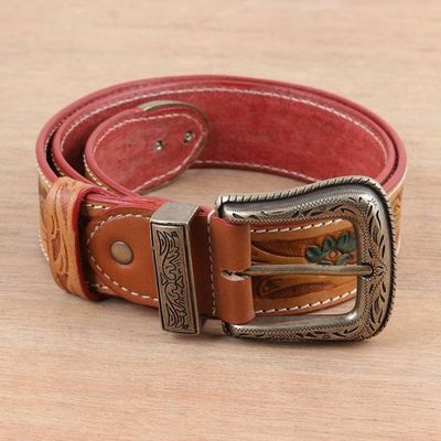 Alternate image for Western-Style Mens Belt Royal Vines