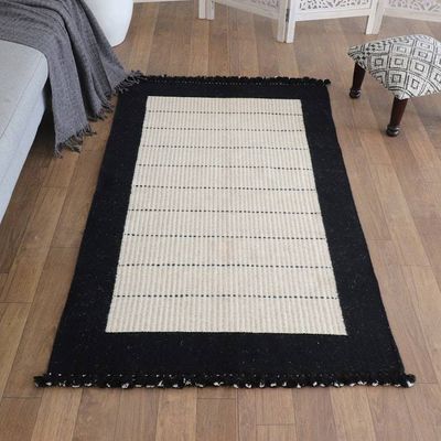 Alternate image for 3x5 Wool Area Rug for Floor and Wall Use Hand-Woven in India Magical Flare
