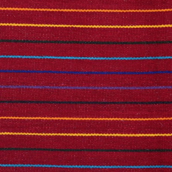 Alternate image for Indian Wool Area Rug with Colorful Striped Pattern 3x5 Vibrant Celebration