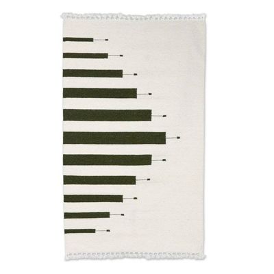 Alternate image for 3x5 Wool Area Rug for Floor and Wall Use Hand-Woven in India Creative Glory