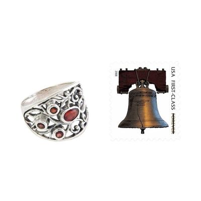 Alternate image for Sterling Silver and Garnet Ring from Indonesia Tree of Destiny