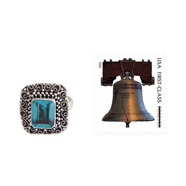 Alternate image for Blue Topaz and Sterling Silver Cocktail Ring Java Skies