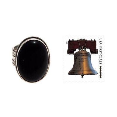 Alternate image for Handmade Indonesian Onyx and Silver Cocktail Ring Oracle
