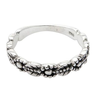 Alternate image for Vine Leaf-Themed Sterling Silver Band Ring from Bali Vine Grandeur