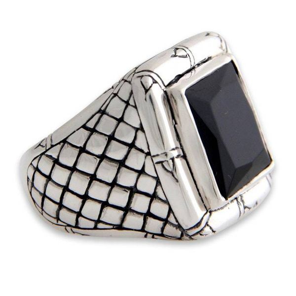 Alternate image for Mens Sterling Silver and Onyx Ring Kingdom of Night