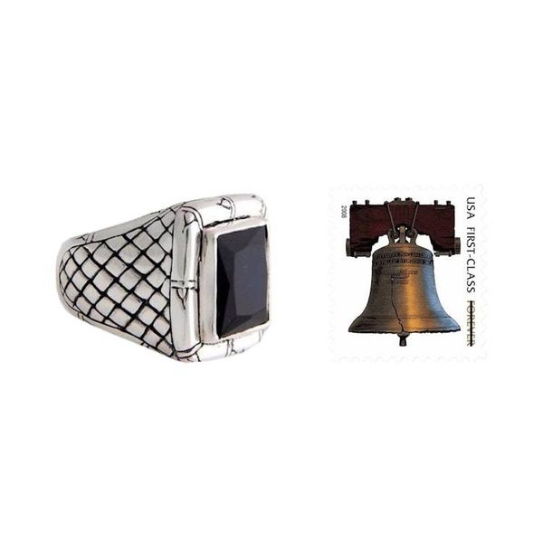 Alternate image for Mens Sterling Silver and Onyx Ring Kingdom of Night