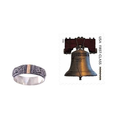 Alternate image for Handcrafted Silver Ring from Bali with 18k Gold Accent Beautiful Enigma