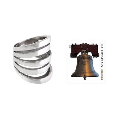 Alternate image for Modern Sterling Silver Band Ring High Five