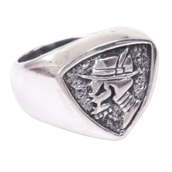 Alternate image for Hand Made Sterling Silver Skull Signet Ring from Indonesia Dapper Skull