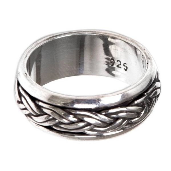 Alternate image for Hand Made Sterling Silver Spinner Meditation Ring from Bali Eternal Bond