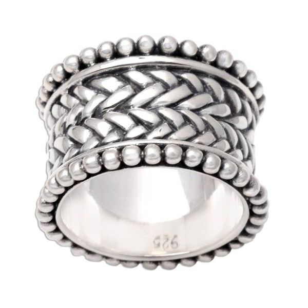 Alternate image for Hand Made Sterling Silver Band Ring Woven Wonder