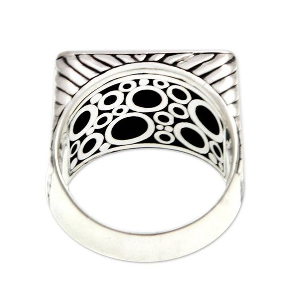 Alternate image for Mens Handcrafted Sterling Silver Signet Ring Ancient Fortress