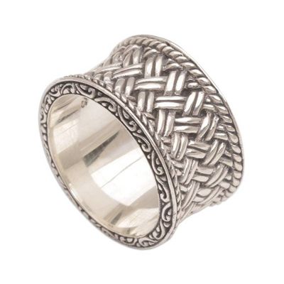 Alternate image for Handmade Sterling Silver Band Ring from Indonesia Silver Strands