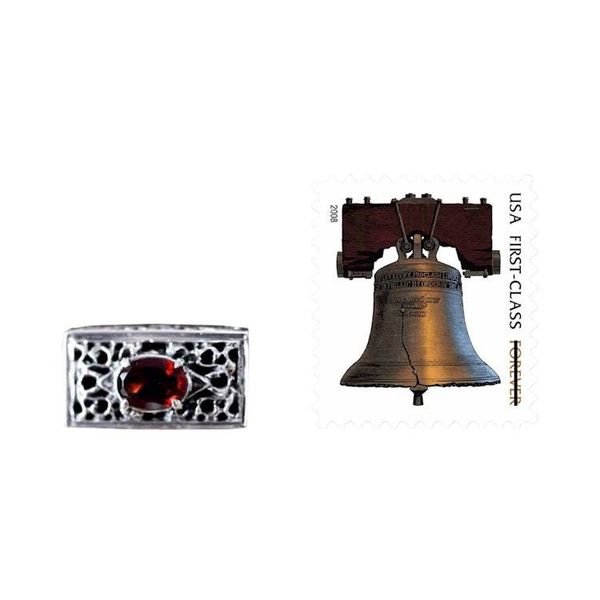 Alternate image for Sterling Silver and Garnet Ring Royal Coronation