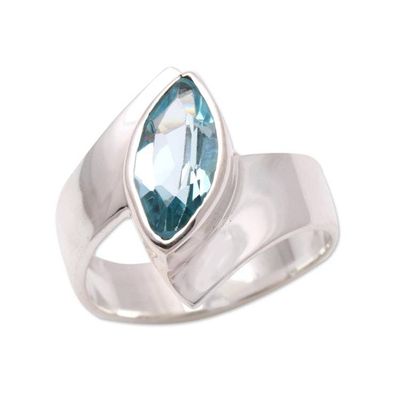 Alternate image for Marquise Blue Topaz Cocktail Ring from Bali Marquise Ocean