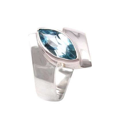 Alternate image for Marquise Blue Topaz Cocktail Ring from Bali Marquise Ocean