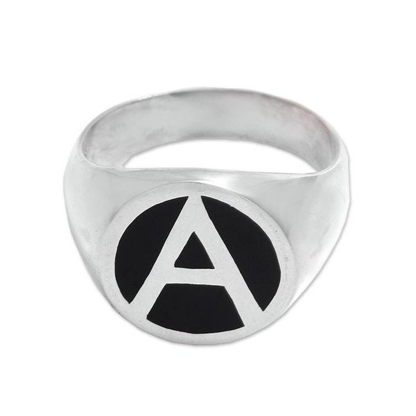 Alternate image for A Motif Sterling Silver Signet Ring Crafted in Bali Dark A