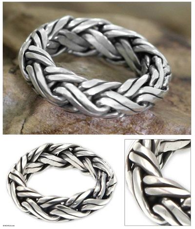 Primary image for Mens Indonesian Sterling Silver Ring Gallant