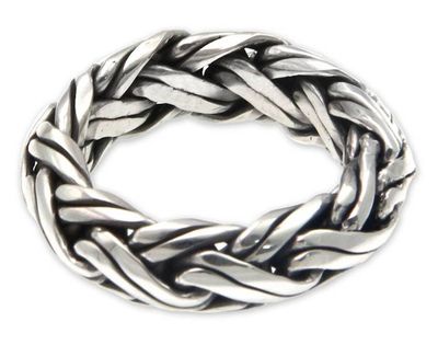 Alternate image for Mens Indonesian Sterling Silver Ring Gallant