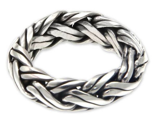 Alternate image for Mens Indonesian Sterling Silver Ring Gallant