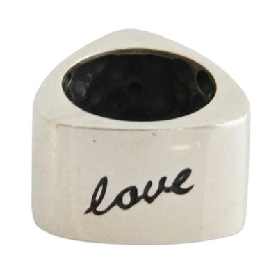 Alternate image for Inspirational Sterling Silver Band Ring Love Faith Hope