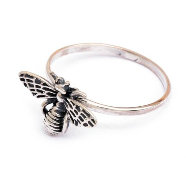 Alternate image for Nature-Inspired Bee-Themed Sterling Silver Cocktail Ring Bumble Beeuty