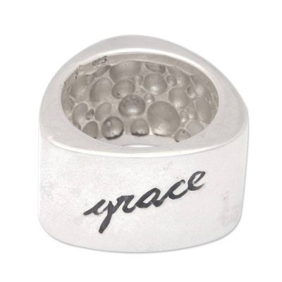 Alternate image for Sterling silver band ring Truth Grace Pride