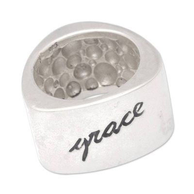 Alternate image for Sterling silver band ring Truth Grace Pride
