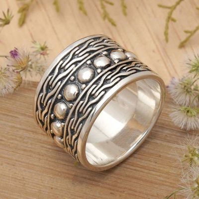 Primary image for Mens Handcrafted Sterling Silver Band Ring Warrior