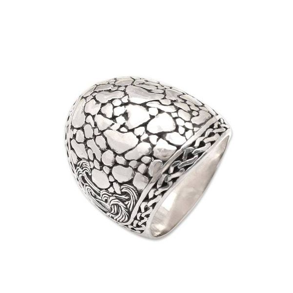Alternate image for Mens Traditional Sterling Silver Cocktail Ring from Bali Denpasar Nobility