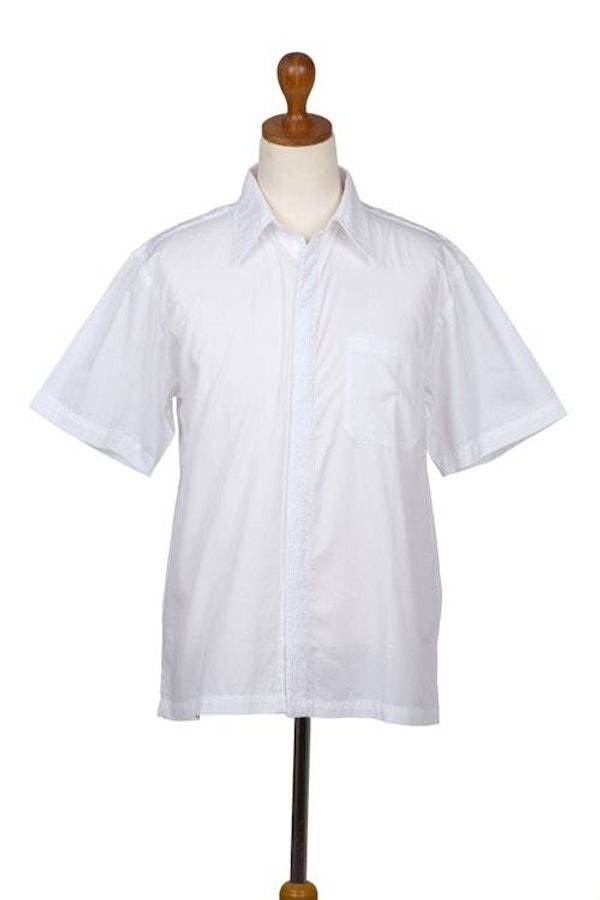 Alternate image for Mens White Embroidered Cotton Shirt White Barong