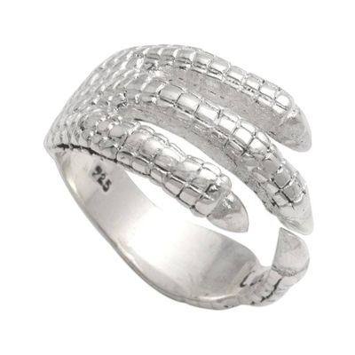 Alternate image for Sterling Silver Raptor Talon Wrap Ring Strong Claws