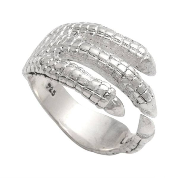 Alternate image for Sterling Silver Raptor Talon Wrap Ring Strong Claws