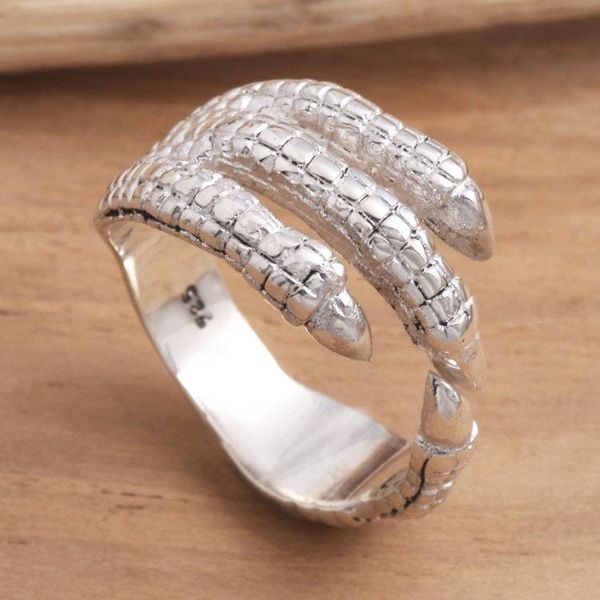 Alternate image for Sterling Silver Raptor Talon Wrap Ring Strong Claws