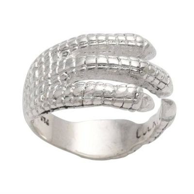 Alternate image for Sterling Silver Raptor Talon Wrap Ring Strong Claws