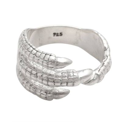 Alternate image for Sterling Silver Raptor Talon Wrap Ring Strong Claws