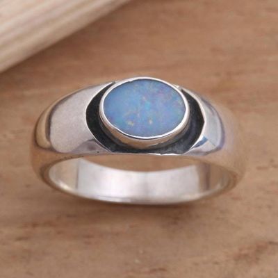 Alternate image for Sterling Silver and Opal Ring Dreams