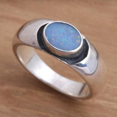 Alternate image for Sterling Silver and Opal Ring Dreams