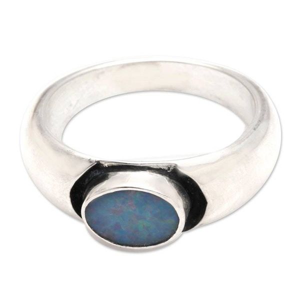 Alternate image for Sterling Silver and Opal Ring Dreams