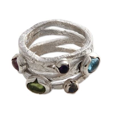 Alternate image for Modern Sterling Silver and Multigem Ring Free Spirit