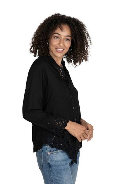 Alternate image for Embroidered Rayon Kebaya Blouse in Onyx from Bali Onyx Bidadari