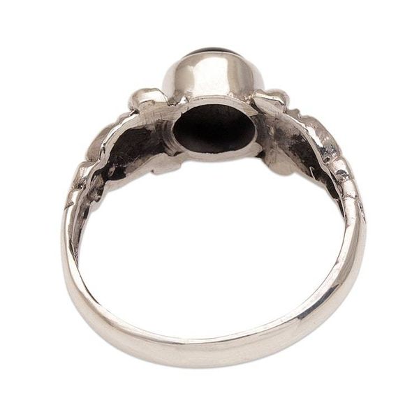 Alternate image for Handmade Onyx 925 Sterling Silver Cocktail Ring Indonesia Be Good