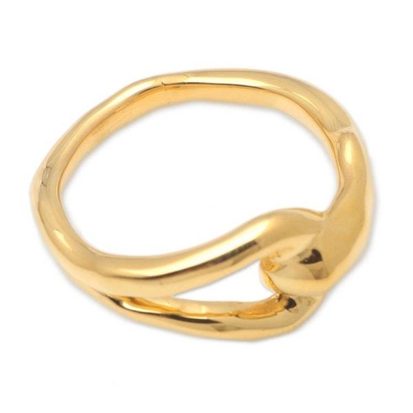 Alternate image for Hand Made Gold-Plated Cocktail Ring Locked Loop