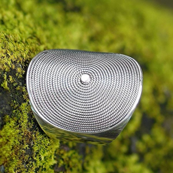 Alternate image for Modern Sterling Silver Cocktail Ring in a Combination Finish Perspectives